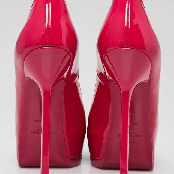 Yves Saint Laurent Pink Patent Leather Tribtoo Platform Pumps Size 5.5/36 - Picture 4 of 5